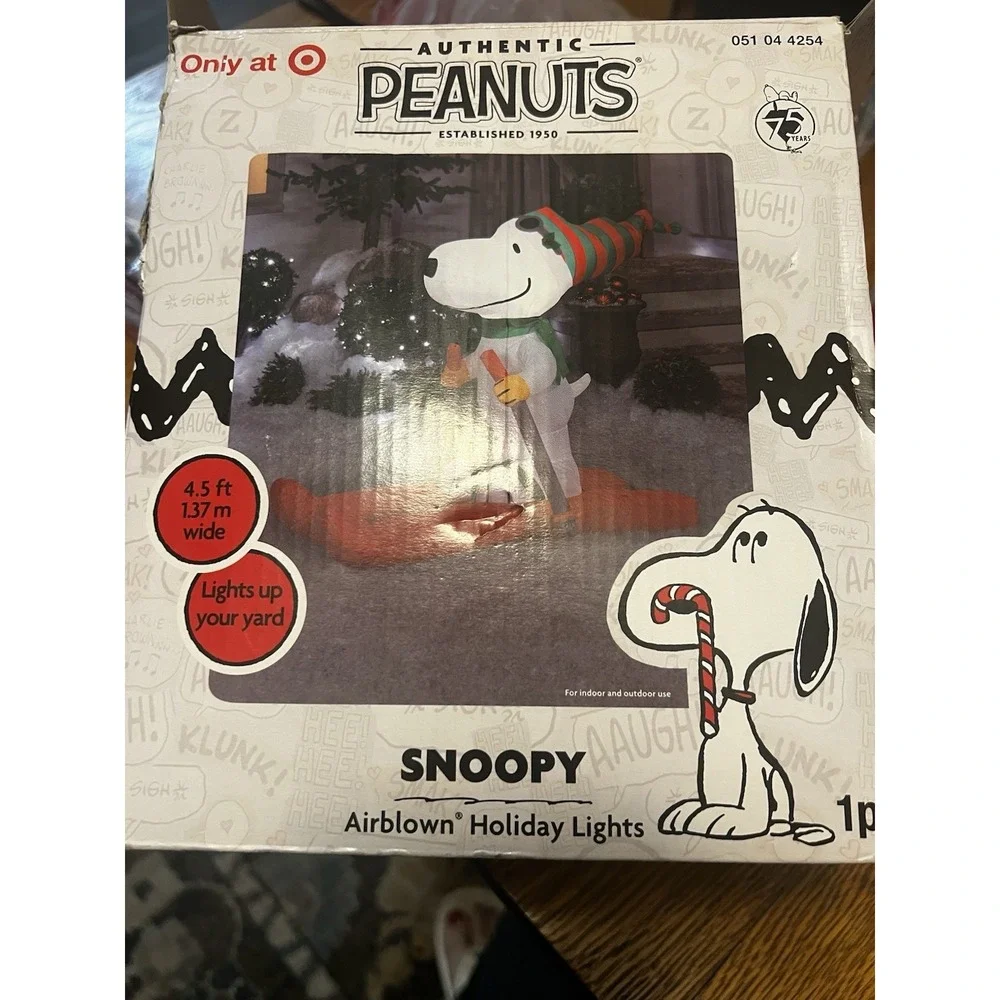 Authentic Peanuts Snoopy Air blown Holiday Lights